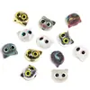 Nuevas Cuentas de Cabeza de Gato con Ojos Grandes Dibujados Aterciopeladas para Cadena de Teléfono Móvil DIY Llavero Accesorios de Joyería Cuentas Sueltas Venta al por Mayor
