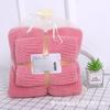 Toalla de Baño Auspiciosa a Cuadros Lista para Usar del Fabricante Suave Espesa Absorbente Terciopelo de Coral Toalla para el Hogar Toalla de Baño Set para Mamá Venta al por Mayor