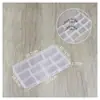 Caja de Embalaje de Papelería de Fabricante Fijo de 11 Compartimentos Cuadrada Transparente de Plástico Ecológico Juguete Educativo Caja de Almacenamiento de Cuentas Caja de Almacenamiento de Artículos de Pesca