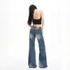 Jeans acampanados adelgazantes de estilo retro americano para mujer, modelo nuevo y popular de verano 2026, no se pegan a las piernas, pantalones rectos adelgazantes