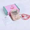 O Professor Ma recomenda o mini piano de polegar de 9 teclas, um pingente de instrumento musical kalimba fofo de madeira maciça para iniciantes e celebridades da internet