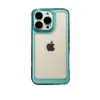 Adecuado para iPhone 16 Pro Max Dos en Uno Acrílico Espacial Transparente 17P Botón Electrochapado Ranura para Pegamento Carcasa