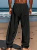 Em Estoque Transfronteiriço Novo Modelo Site Independente Wish Aliexpress Timu Calças Casuais Masculinas Algodão Linho Soltas Respiráveis Calças Longas
