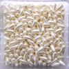 Qingdao Alta Brilhança Bege Perfurado Tipo Gota d'Água Pérola Artificial Furo Reto Gota d'Água DIY Acessórios para Joias Acessórios para Vestuário