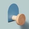 Gancho de Madera Maciza sin Marca para Puerta para Colgar Ropa, Gancho sin Taladro detrás de la Puerta, Gancho Adhesivo de Pared para Baño, Entrada y Sala de Estar