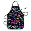 Delantal Estampado de Fantasma Calabaza Murciélago de Halloween Delantal Impermeable Anti-Manchas para Cocina Ropa de Trabajo Anti-Manchas para Barbacoa al Aire Libre