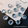 Anel Face de Zircônia Multicolor com Studs de Diamante Redondos Oito Furos Pulseira de Contas Feita à Mão DIY Colar Espaçador de Telefone Acessório Contas Céu Estrelado