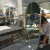 Espejo de Cuerpo Entero Ovalado de Acero Inoxidable con Marco Montado en Pared Espejo de Baño Venta al por Mayor Moderno Minimalista
