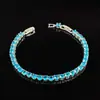 Rainha da Festa Brilha Zircônia 3A 4mm Diamante Redondo Corrente com Garras Pulseira Vento da Maré Essencial em Produto Único Comércio Exterior Transfronteiriço Fornecimento Direto