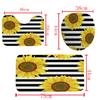 Cortina de Chuveiro Impermeável com Estampa Digital de Girassol 100% Poliéster Personalizada Cortina para Banheiro Fornecedor Atacadista Fabricante
