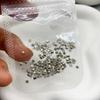 Manicura de celebridad de internet mini circón invertido 5A alta calidad súper brillante blanco plateado ojo de caballo diamante fondo plano micro circón decoraciones para uñas