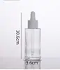 Frasco conta-gotas de óleo essencial por atacado 30ml frasco de vidro fosco 50ml frasco de cosméticos portátil frasco de essência líquida