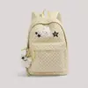 Mochila Escolar con Lunares y Conejito Estilo Japonés para Chicas, Adecuada para Compras Diarias y Citas, Mochila Fresca y Dulce