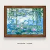 Pintura Decorativa Monet Transfronteriza: Impresión del Amanecer, Jardín Vintage, Arte de Pared Estilo Americano, Nenúfar, Pintura Combinada para Entrada de Sala de Estar, Pintura Famosa