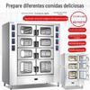 Armário de alta pressão do arroz fumegante platô caixa de vaporização comercial marisco armário fumegante grande cantina fumegante carro do hotel restaurante forno elétrico a vapor