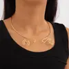 Estilo Novo Europeu e Americano Moda Simples Ferro Ccb Coração Elegante Versátil Colar Presente de Dia dos Namorados Pingente para Mulheres