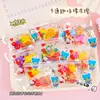 Borracha 3D tridimensional criativa Xiao Meng para escola primária, desenhos animados divertidos, modelos de vegetais e frutas, borracha de lápis montável, atacado