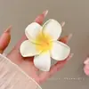 Vacaciones en la playa clip floral de plátano para el pelo pinza de garra floral de dopamina para recogidos en la parte posterior de la cabeza accesorio para el cabello adorno para el pelo