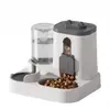 Alimentador e Dispensador de Água Automático por Gravidade 2 em 1 para Pets, 1600ml Comida 800ml Água Reabastecimento Automático Conjunto de Tigelas para Gatos e Cães Pequenos e Médios, Cinza