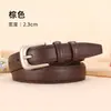 Em estoque popular estilo mais vendido jeans feminino fivela de pino universal cinto de couro jovens simples com senso de luxo cinto de cintura para calças