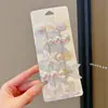Pinzas de Colores Ovaladas para el Cabello de Niñas, Pinzas BB para Flequillo y Cabello Fino, Pinzas para el Pelo de Bebé Lindas de Cuadros de Gota de Agua
