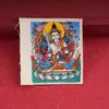 Colgante de Thangka Pintado a Mano Estilo Xizang Ocho Grandes Deidades Guardianas Buda Guardián Collar Cuadrado de Latón Regalo Unisex