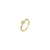 Anillos Florales Dulces con Goteo de Aceite Estilo Coreano y Japonés para Mujer, Diseño de Nicho Apilable de Alta Gama con Incrustaciones de Circonita, Joyería de Anillo Cerrado