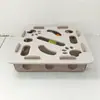Brinquedo para Gatos Autoentretenimento Gadget para Alívio do Tédio para Filhotes e Animais de Estimação, Labirinto Quebra-Cabeça para Gatos, Gato Furador de Buraco Provocador com Sino, Brinquedo de Feltro para Gatos