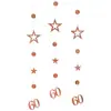 Guirlanda de Número Estrela Dourada Brilhante Rose Gold Multicolor 13 16 18 25 30 40 50 60