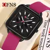 Ofns Transmisión en Vivo Reloj de Mujer Más Vendido Moda Luminoso Cuarzo Impermeable Cuadrado para Mujer Reloj de Cuarzo Venta al por Mayor
