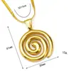 Collar de círculo giratorio simple de alta gama estilo ins europeo y americano para mujer, acero inoxidable chapado en oro de 18k, colgante de temperamento de moda, venta directa