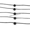 Universal em estoque 1cm redondo pendurado tag corda 25cm duplo plug dois em um pendurado tag cordão preto Coreia do Sul corda de cera