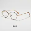 Gafas Metálicas Ovaladas de Alambre Dorado para Hombres y Mujeres, Adelgazantes, Modernas de Nuevo Estilo, Comercio Transfronterizo, Versión Coreana, Retro, Venta al por Mayor de Alta Gama
