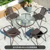 Mesas e Cadeiras de Exterior, Cadeiras de Rattan, Mesas Dobráveis de Lazer para Exterior com Combinação de Guarda-Sol, Jardim Terraço, Pátio Varanda, Mesa de Centro, Mesa de Jantar e Cadeiras