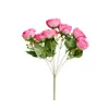 7 Cabeças de Rosa Enrolada, Flores Artificiais, Flores Falsas, Decoração de Casa e Casamento, Atacado de Arte Floral, Decoração de Mesa ao Ar Livre