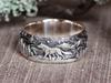 Anillo de Plata Tailandesa Retro con Diamantes para Pareja Lobo Fiel Rong Yu deseo Nuevo Anillo de Moda Europea y Americana para Hombres y Mujeres