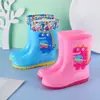 Botas de lluvia para niños, botas de lluvia antideslizantes para niños, zapatos de agua para estudiantes y niños pequeños, zapatos de goma impermeables para niños y niñas