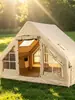 Barraca Inflável Automática, Barraca Portátil Dobrável para Acampamento Noturno ao Ar Livre, Abertura e Fechamento com Um Toque, Toldo com Proteção Solar e à Prova d'Água