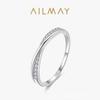 Anel de prata s925 feminino fresco doce fileira anel de linha de diamante empilhável com anel de falange anel de articulação anel de micro diamante anel anel