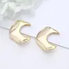 Pendientes de C-shape de Moda con Sentido de Diseño de Nicho para Mujer, Pendientes de Botón Versátiles y Modernos, Pendientes de Botón Geométricos, Joyería de Oreja Exquisita y Elegante para Mujer