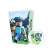 Decoraciones para fiestas de cumpleaños transfronterizas de My World, suministros para fiestas, bandejas de papel, vasos de papel de seda, manteles, cajas de dulces, banderines para tirar