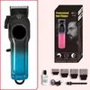 Cortapelos de nuevo modelo transfronterizo con cuchillas de acero inoxidable, pantalla digital LCD, recargable, cortapelos profesional para salones