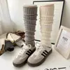 Calcetines Holgados Estilo Coreano Tejidos Cálidos Adelgazantes para Pantorrilla Calcetines JK Versátiles Retro Modernos para Otoño e Invierno
