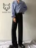 Venta Directa de Fábrica Pantalones Blancos de Gama Alta para Hombre con Caída Modernos Holgados Pantalones Occidentales Streetwear Caída Casual Pantalones de Pierna Recta
