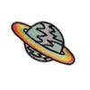 Etiqueta bordada por computadora, parche de astronauta de dibujos animados con forma de estrella, accesorios de ropa, insignia, pegatina bordada, cuenta manual, pegatina de tela autoadhesiva
