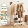 Cabide de Madeira Sólida de Chão Cabide Doméstico para Roupas Cabideiro de Quarto Cabideiro Interno para Roupas Secador de Roupas Simples de Madeira