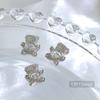 Lz celebridad de internet uñas de circón joyería al por mayor en estilo lujo cadena de diamantes para uñas lazo oso encantador inteligente