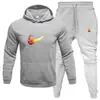 Nuevo Conjunto de Sudadera y Pantalones Deportivos para Hombre Primavera y Otoño 2024 Conjunto Holgado de Moda Juvenil Sudadera Pantalones Casuales Conjunto de Dos Piezas