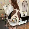 Nova Mochila de Cachorro com Orelhas Grandes Criativa Fofa de Desenho Animado Estilo Coreano Personalidade de Menina Estudante Super Fofa Mochila de Lazer Tendência