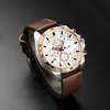 Reloj Casual Deportivo Impermeable de Moda para Hombre Correa de Cuero para Estudiante Calendario Reloj de Pulsera Dropshipping Esfera Grande